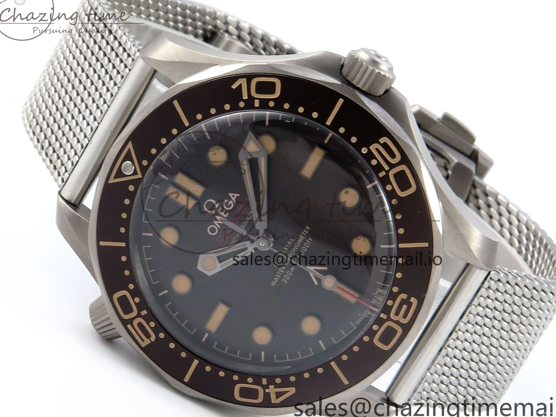 0423 Original Seamaster 300 “No Time to Die” Limited Edition VSF 1:1 Best Edition on SS Mesh Bracelet A8806(Free Nato) V 7679